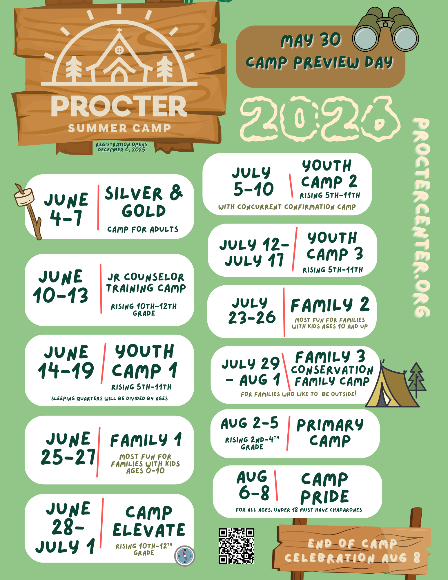 Camp dates 2026